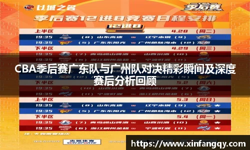K1体育CBA季后赛广东队与广州队对决精彩瞬间及深度赛后分析回顾